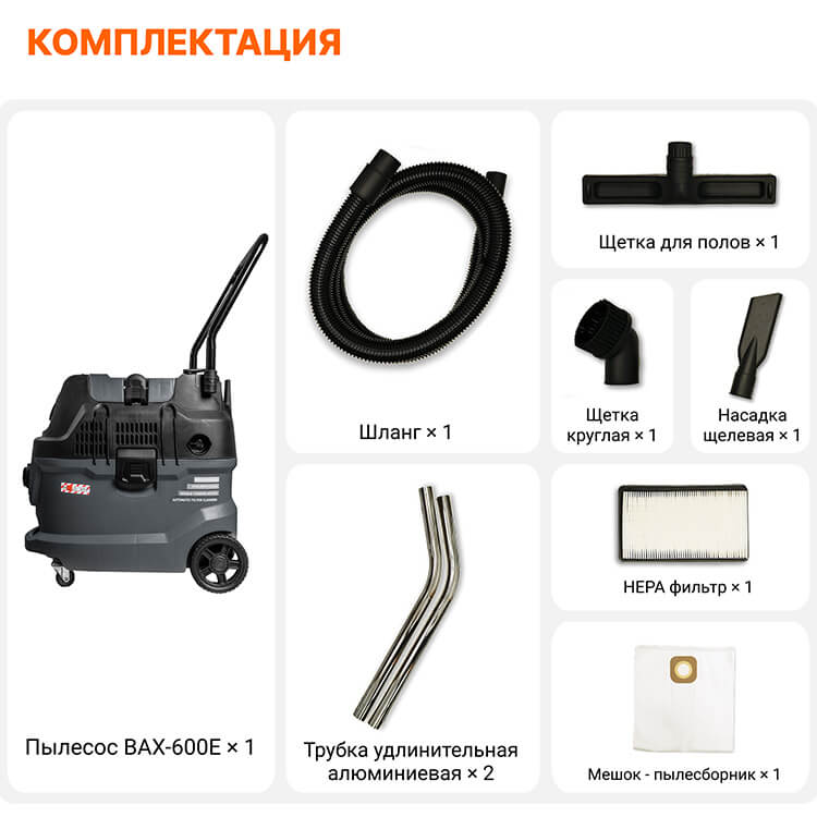Пылесос для сухой и влажной уборки BORT BORT BAX-600E