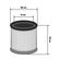 Cartridge filter for vacuum cleaner BORT BF-22M-HEPA